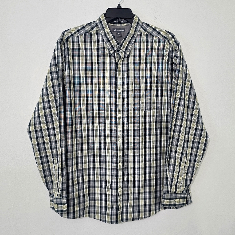 Eddie Bauer Wrinkle Free Classic Fit Button Front Shirt Bundle 2XL XXL
